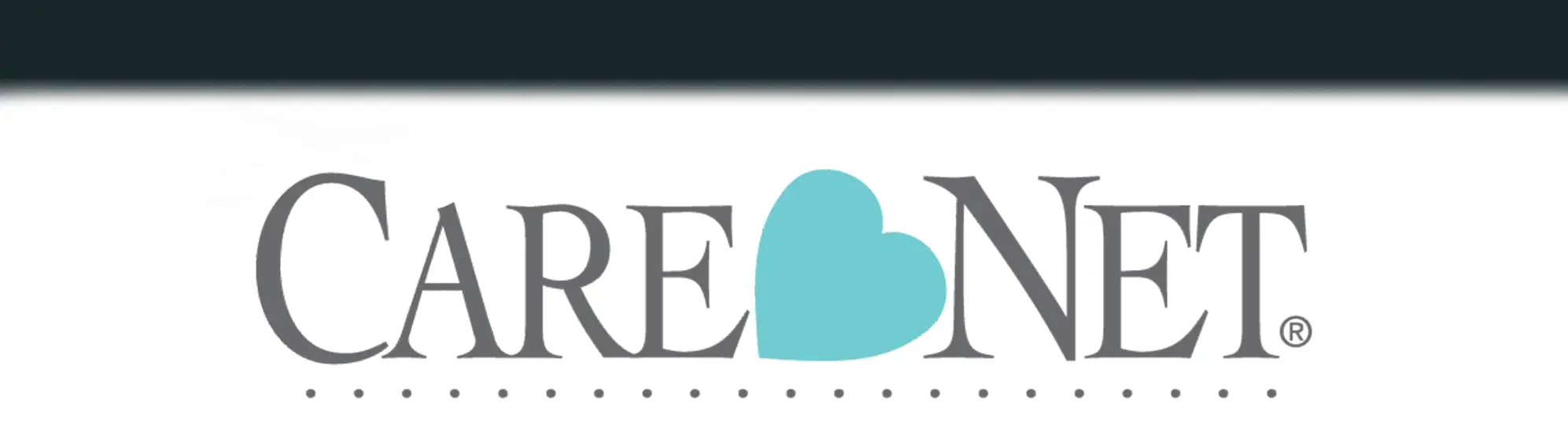 CareNet logo featuring a turquoise heart between 'CARE' and 'NET' with a dotted line beneath.