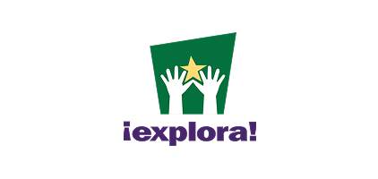 iExplora! logo with a green geometric shape and three white hands reaching toward a yellow star above the brand name.